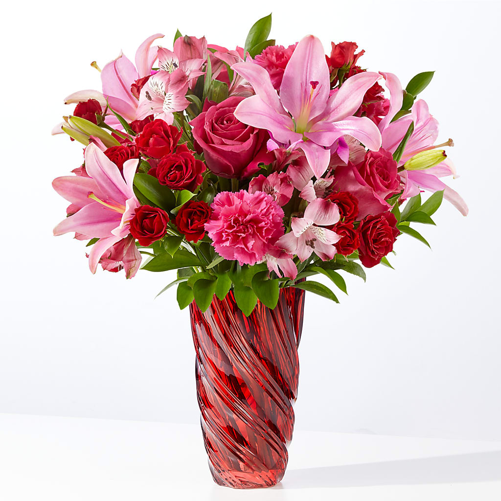 In Love Bouquet with Luxe Swirl Vase – SADIE'S FLOWER SHOP, Rayne LA