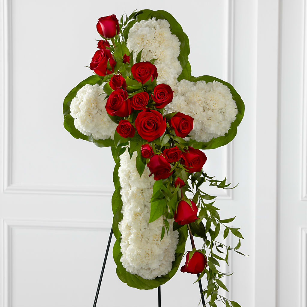 Floral Cross Easel – SADIE'S FLOWER SHOP, Rayne LA