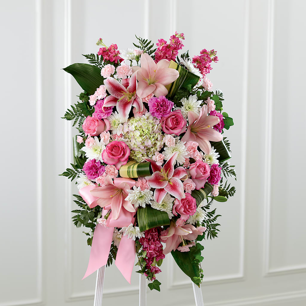 Comforting Standing Spray – SADIE'S FLOWER SHOP, Rayne LA