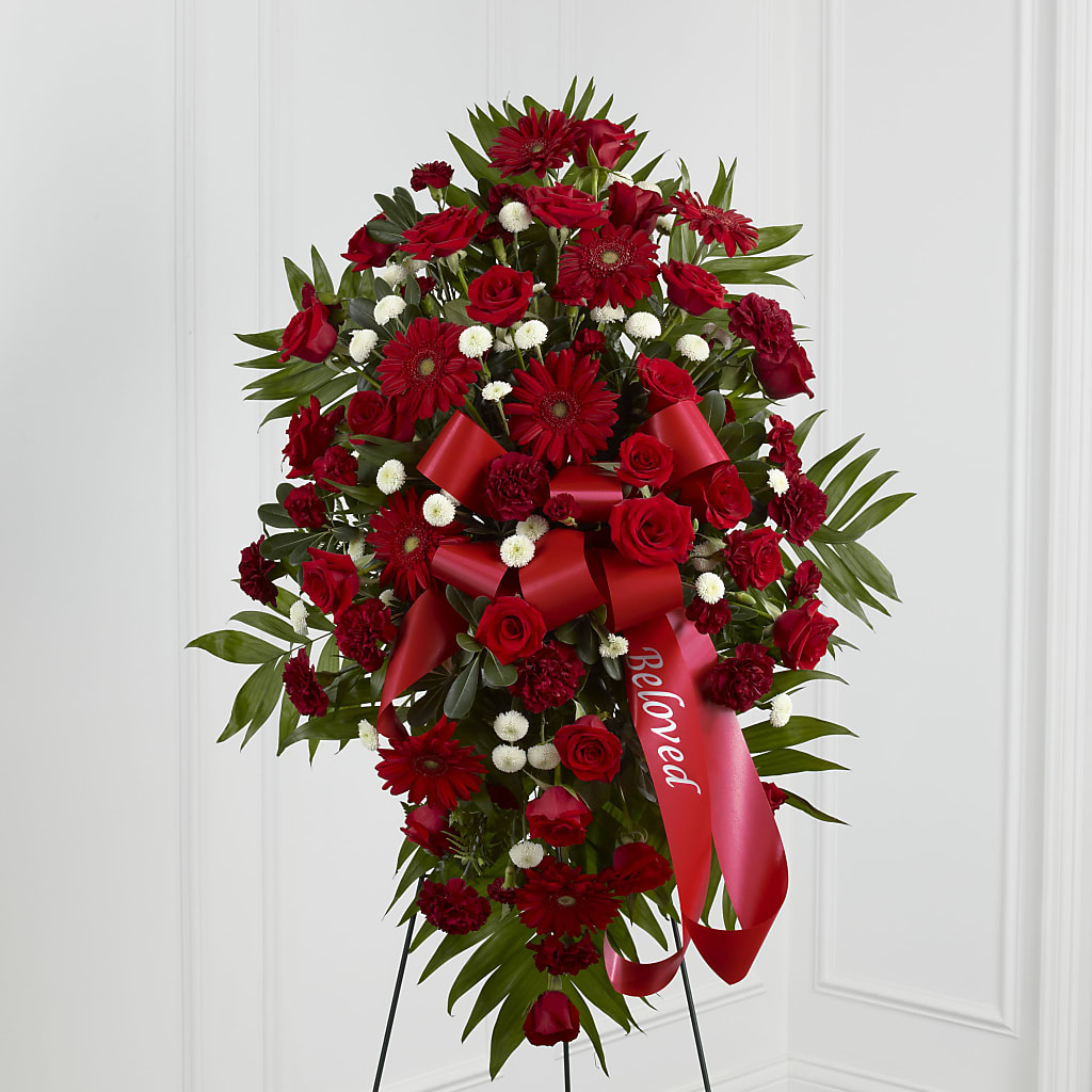 Treasured Memories Standing Spray – SADIE'S FLOWER SHOP, Rayne LA