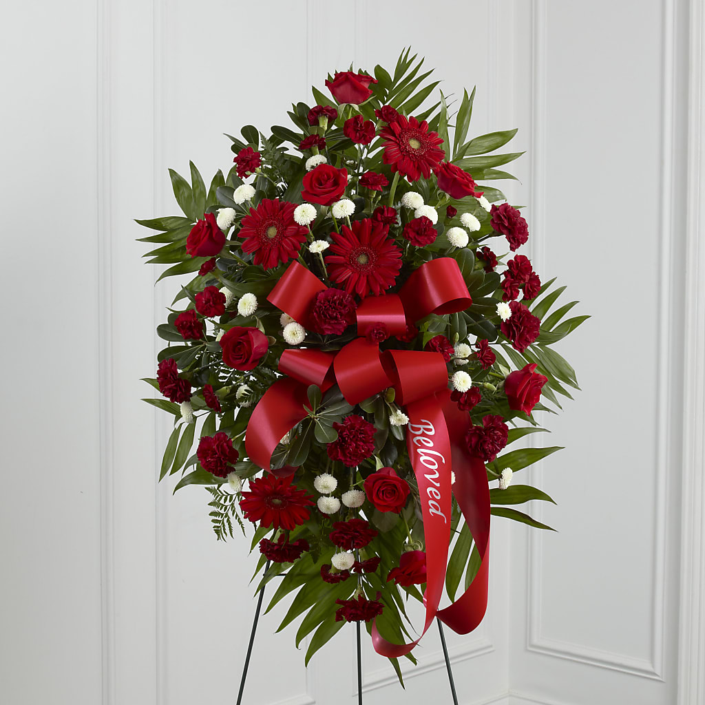Treasured Memories Standing Spray – SADIE'S FLOWER SHOP, Rayne LA