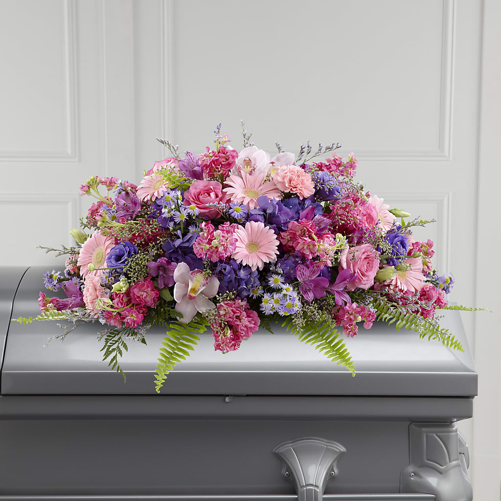 Glorious Garden Casket Spray – SADIE'S FLOWER SHOP, Rayne LA