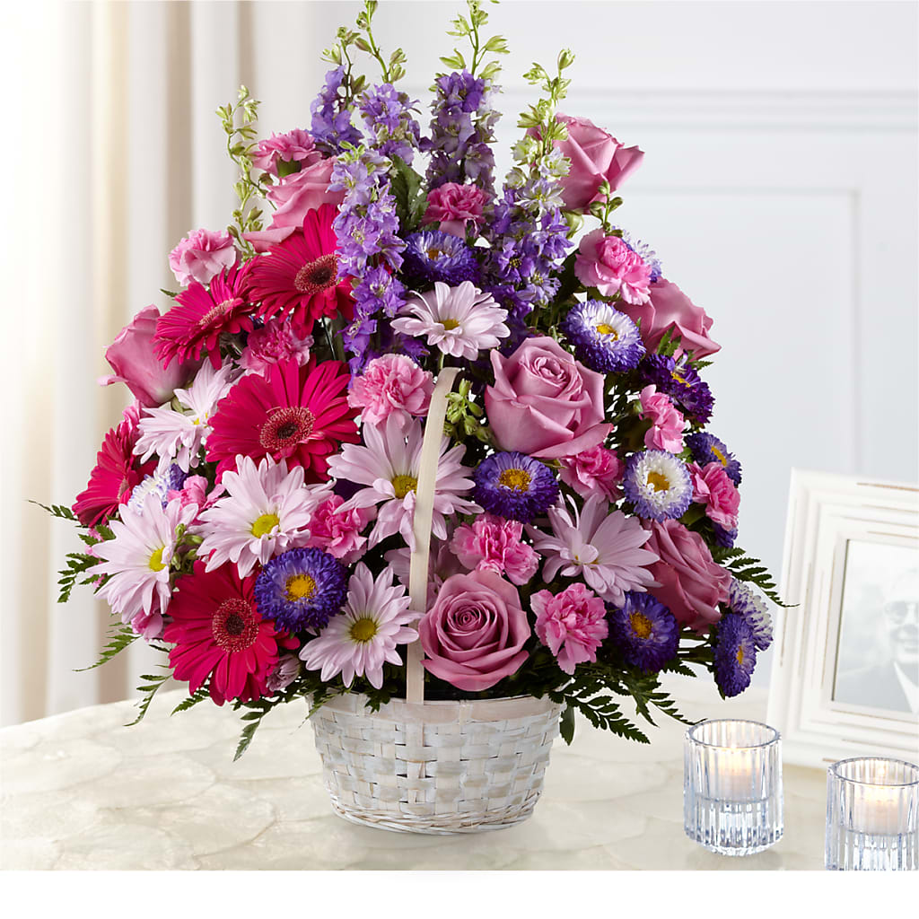 Pastel Peace Basket – SADIE'S FLOWER SHOP, Rayne LA
