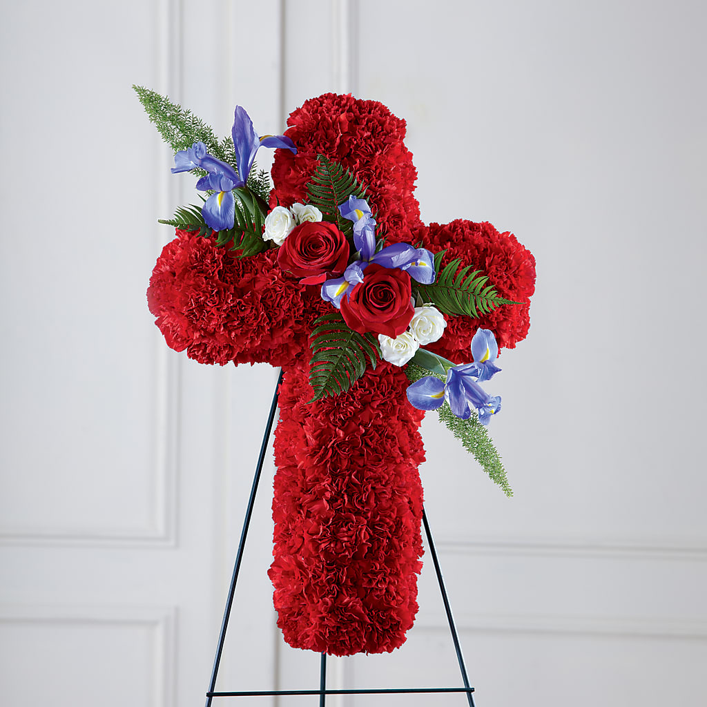 Faithful Hero Floral Cross – SADIE'S FLOWER SHOP, Rayne LA