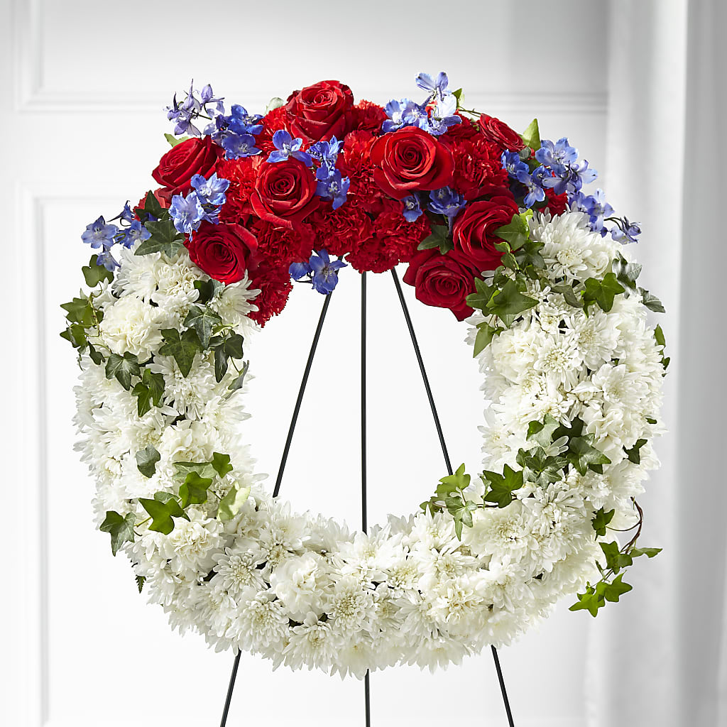 Patriotic Passion Wreath – SADIE'S FLOWER SHOP, Rayne LA