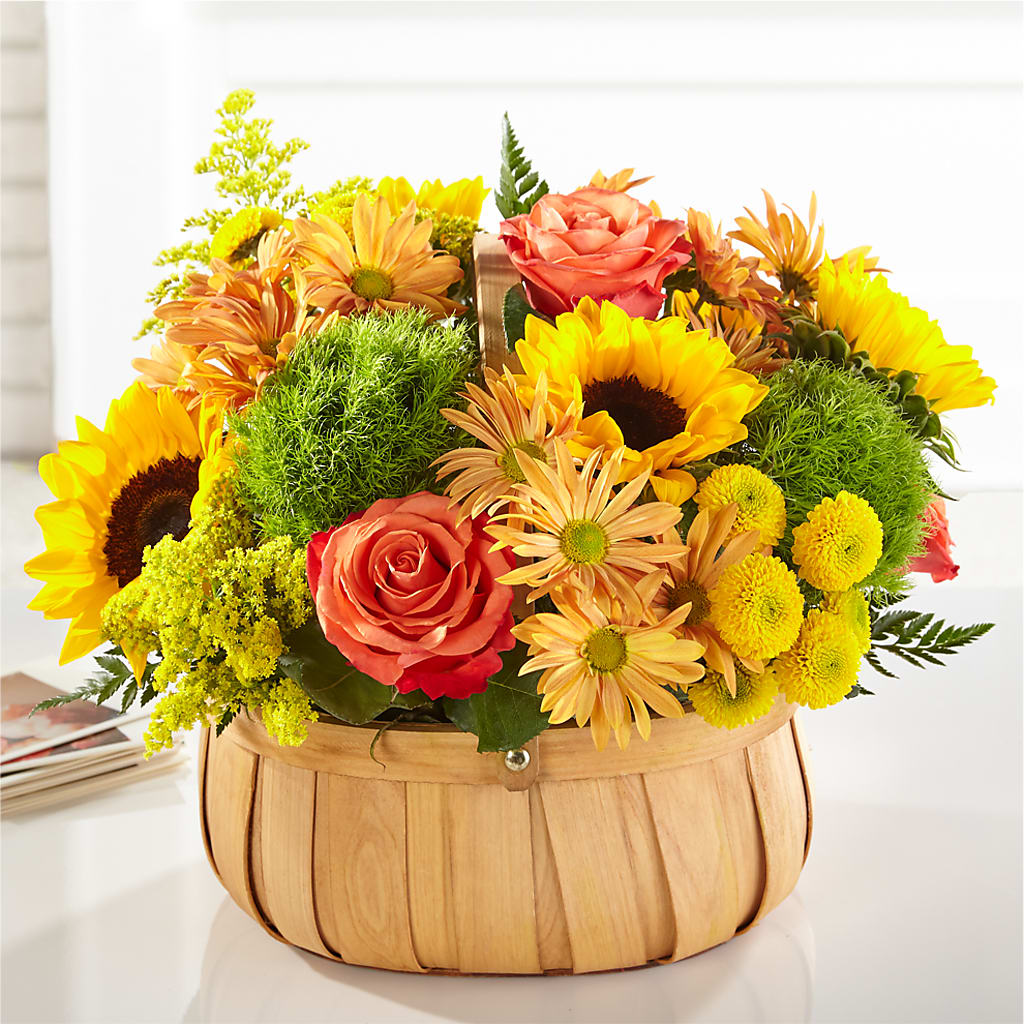 Harvest Sunflower Basket – SADIE'S FLOWER SHOP, Rayne LA