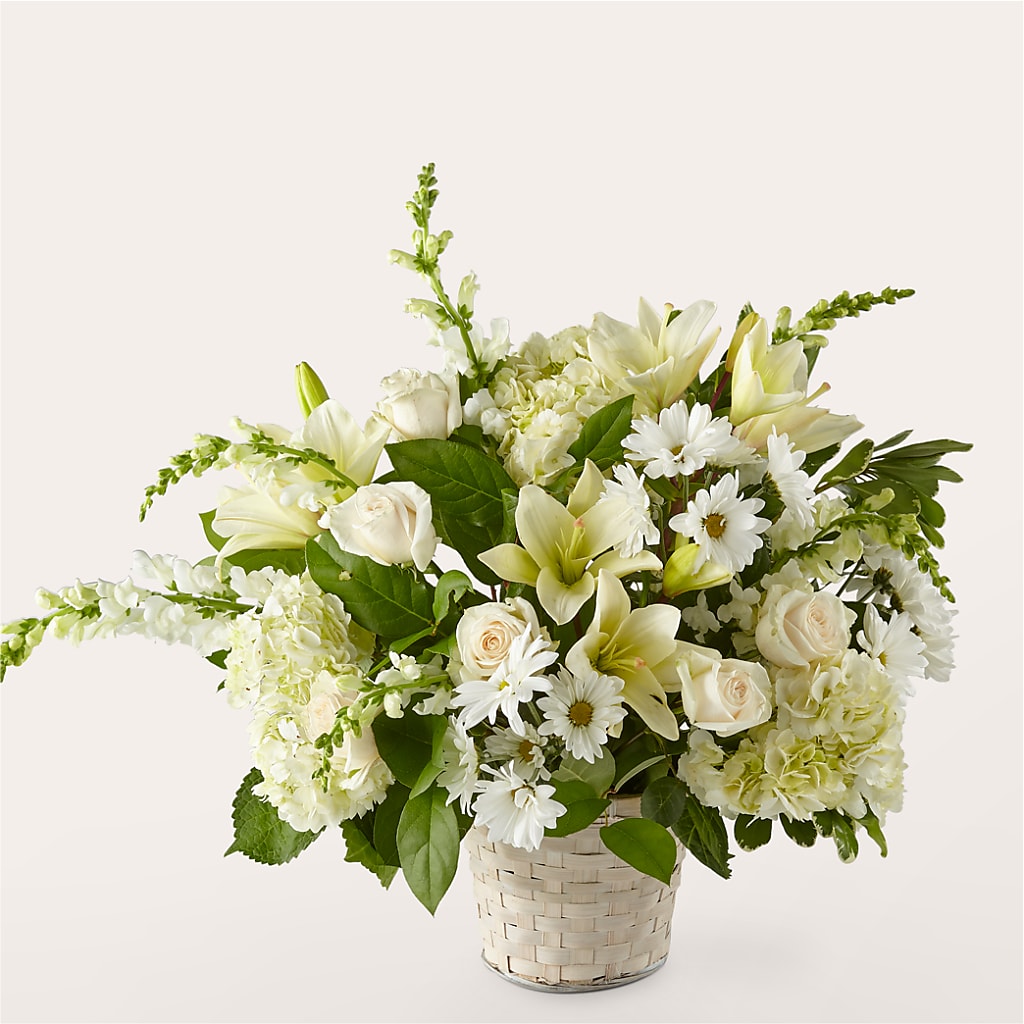 Ivory Elegance Floral Basket – SADIE'S FLOWER SHOP, Rayne LA