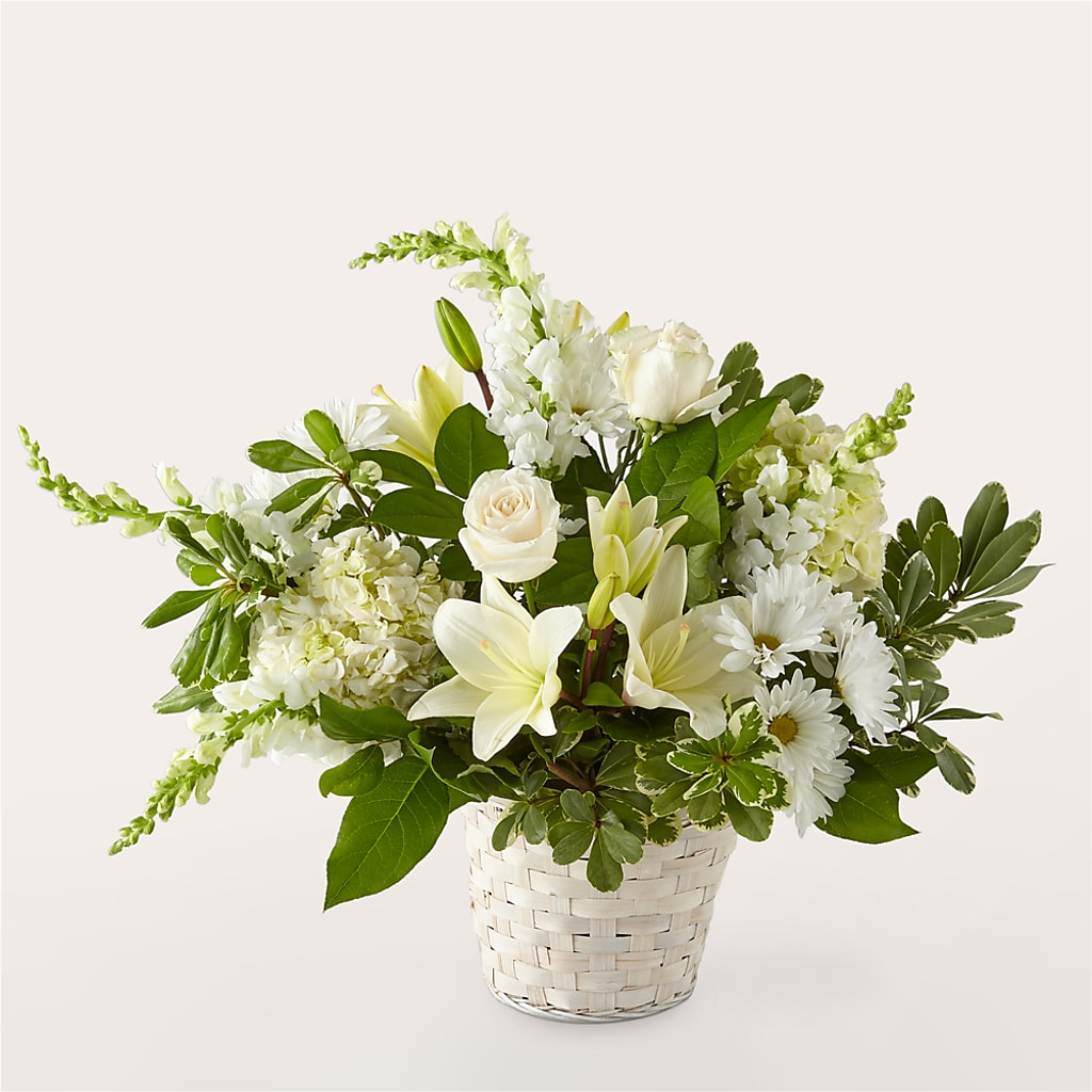 Ivory Elegance Floral Basket – SADIE'S FLOWER SHOP, Rayne LA