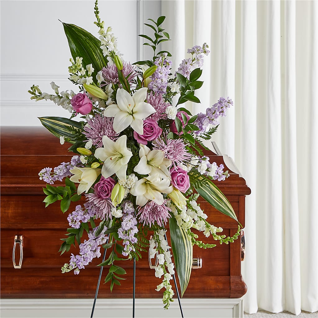 Grateful Hearts Standing Spray – SADIE'S FLOWER SHOP, Rayne LA