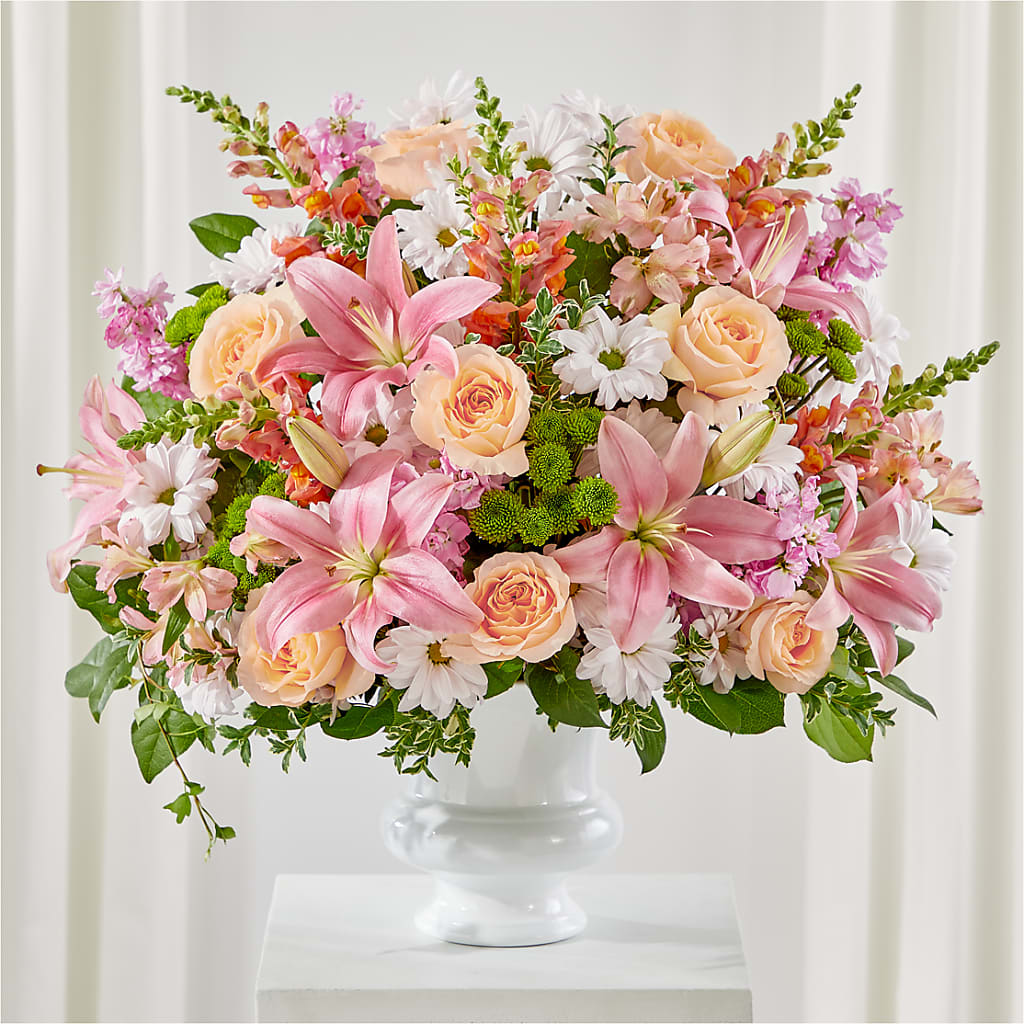 Heartfelt Gesture Urn Arrangement – SADIE'S FLOWER SHOP, Rayne LA