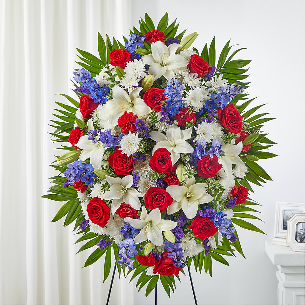 Cherished Service Standing Spray – SADIE'S FLOWER SHOP, Rayne LA