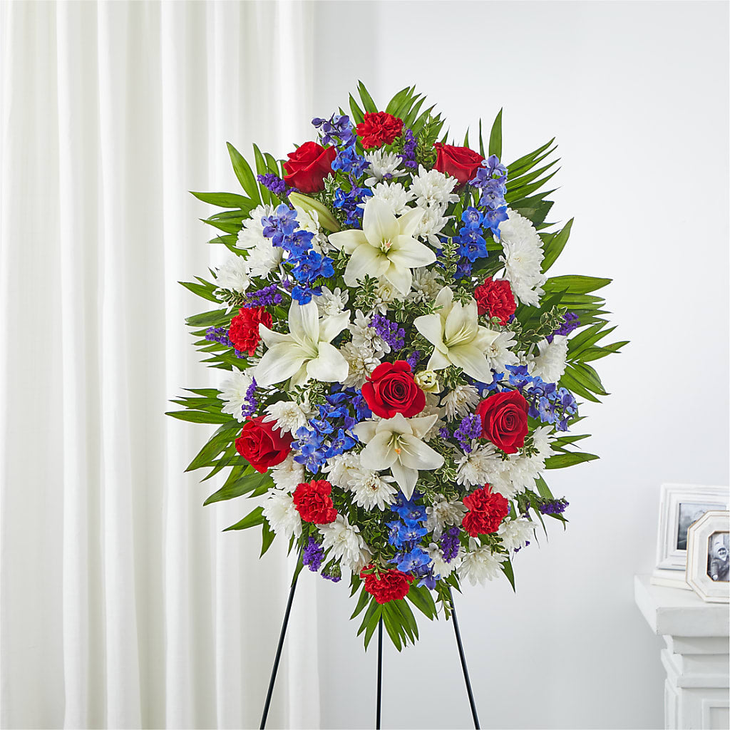Cherished Service Standing Spray – SADIE'S FLOWER SHOP, Rayne LA