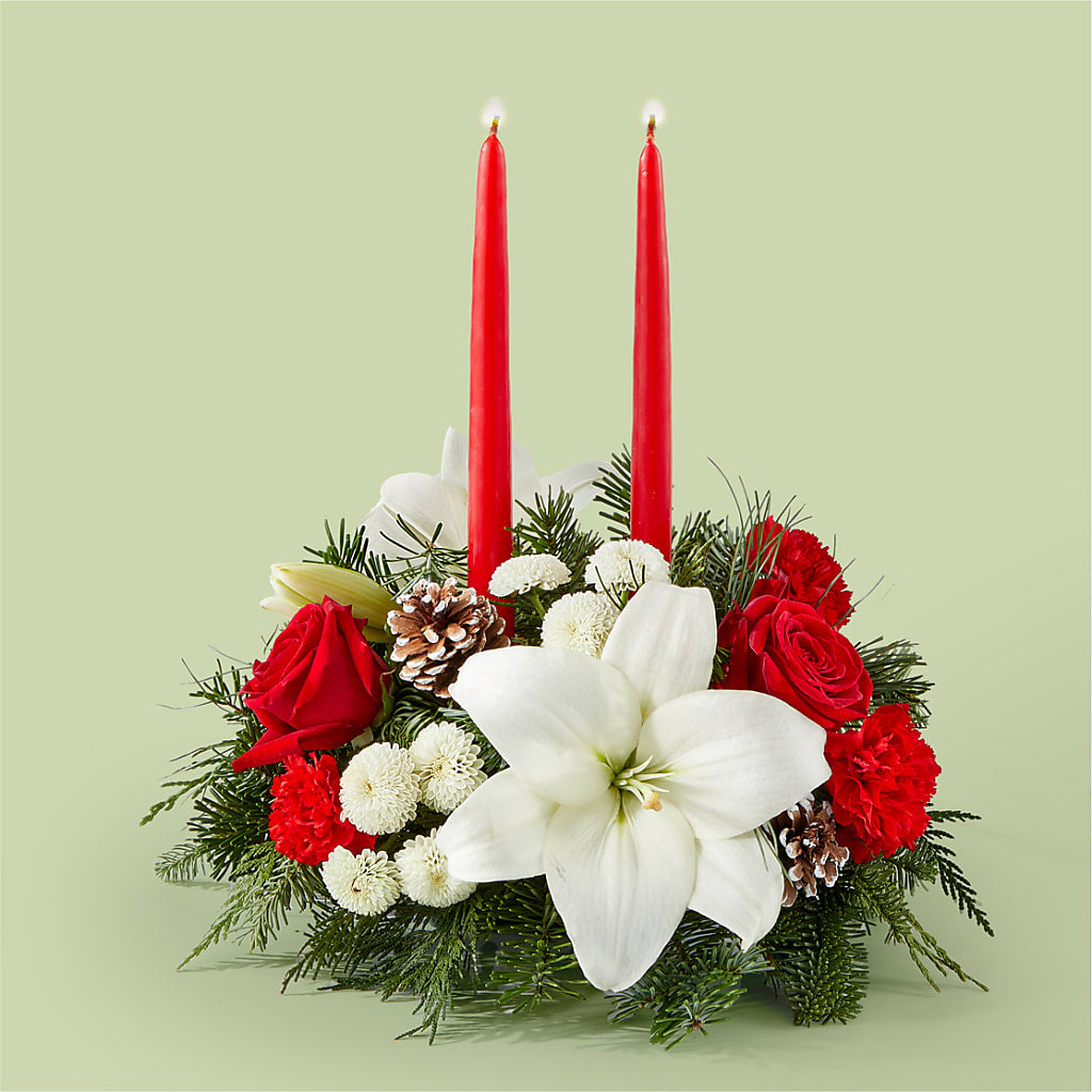 Seasonal Festivities Centerpiece – SADIE'S FLOWER SHOP, Rayne LA