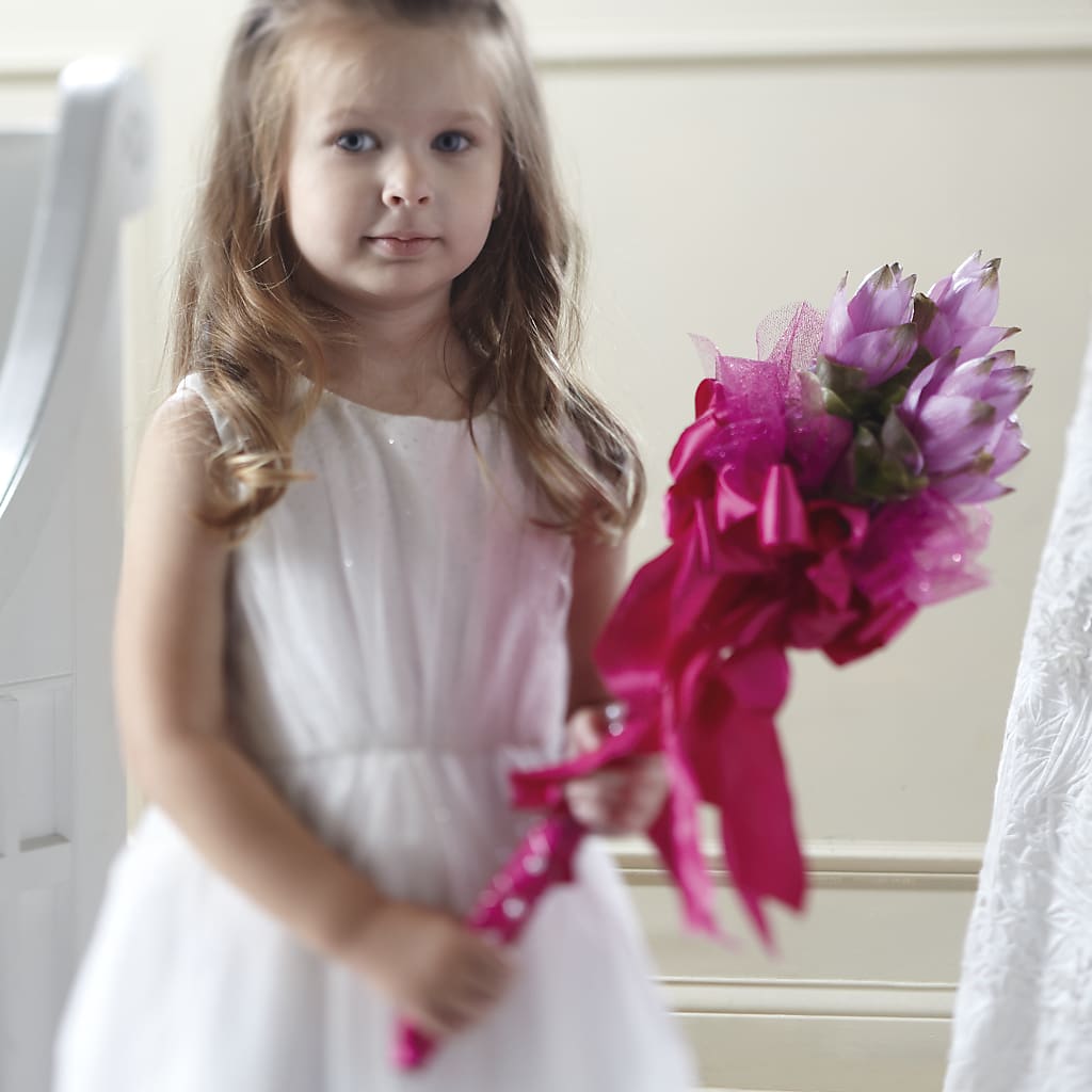 Sparkle Pink Flower Girl Bouquet – SADIE'S FLOWER SHOP, Rayne LA