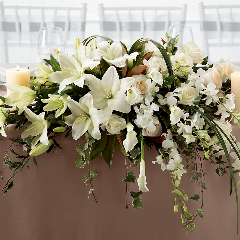 White Linen Arrangement – SADIE'S FLOWER SHOP, Rayne LA