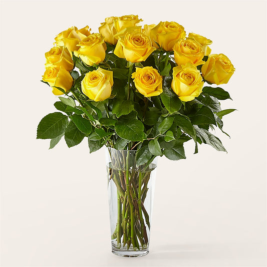 Long Stem Yellow Rose Bouquet – SADIE'S FLOWER SHOP, Rayne LA