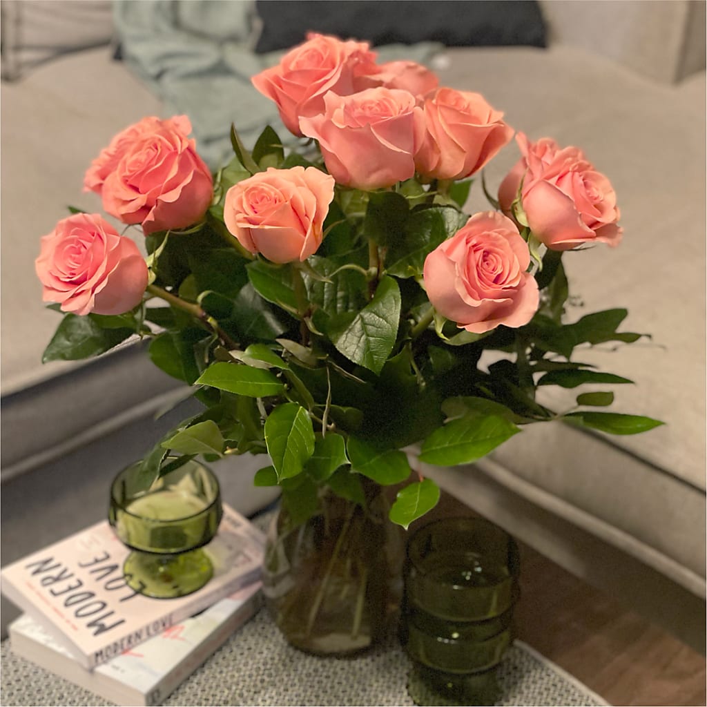 Long Stem Pink Rose Bouquet – SADIE'S FLOWER SHOP, Rayne LA