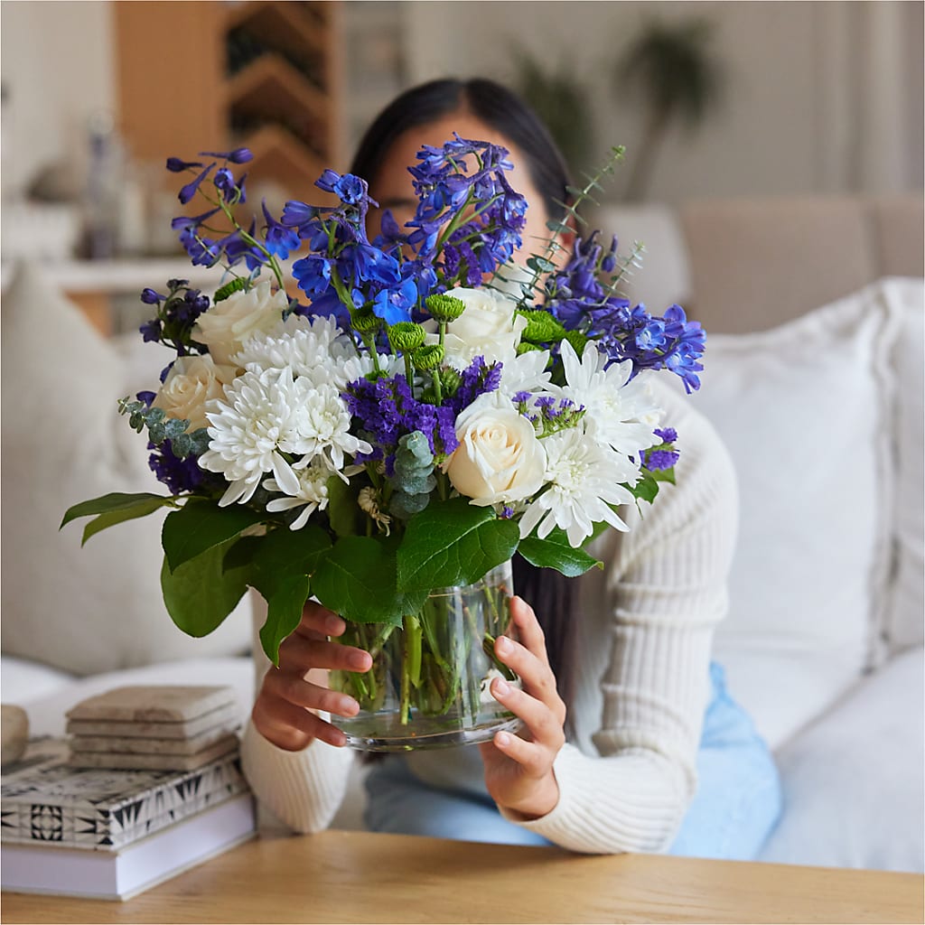 Cerulean Waves Bouquet – SADIE'S FLOWER SHOP, Rayne LA
