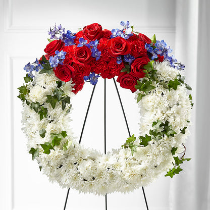 Patriotic Passion Wreath – SADIE'S FLOWER SHOP, Rayne LA