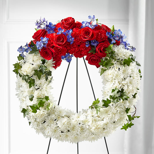 Patriotic Passion Wreath – SADIE'S FLOWER SHOP, Rayne LA