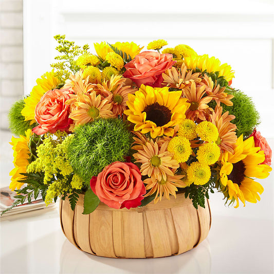 Harvest Sunflower Basket – SADIE'S FLOWER SHOP, Rayne LA