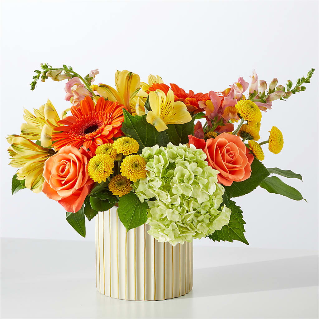 Autumn Sunshine Bouquet with Ivory Vase – SADIE'S FLOWER SHOP, Rayne LA