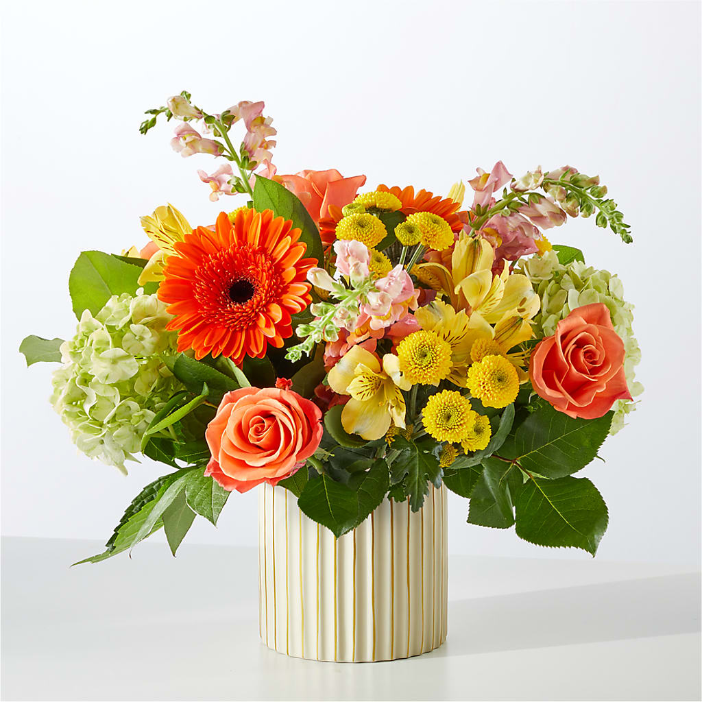 Autumn Sunshine Bouquet with Ivory Vase – SADIE'S FLOWER SHOP, Rayne LA