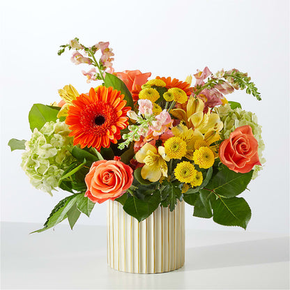 Autumn Sunshine Bouquet with Ivory Vase – SADIE'S FLOWER SHOP, Rayne LA