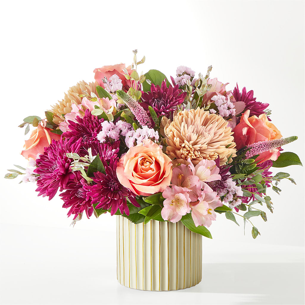 Berry Cobbler Bouquet with Ivory Vase – SADIE'S FLOWER SHOP, Rayne LA