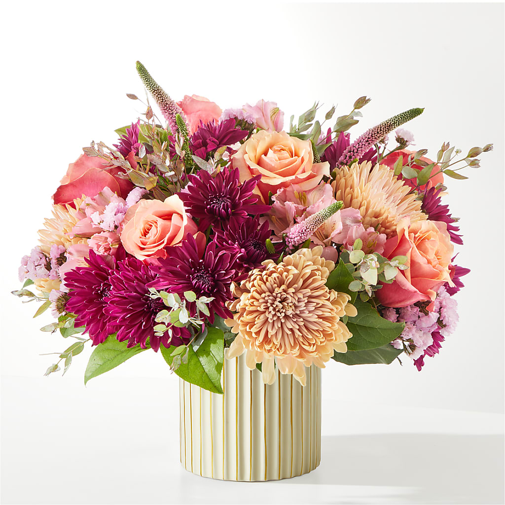 Berry Cobbler Bouquet with Ivory Vase – SADIE'S FLOWER SHOP, Rayne LA