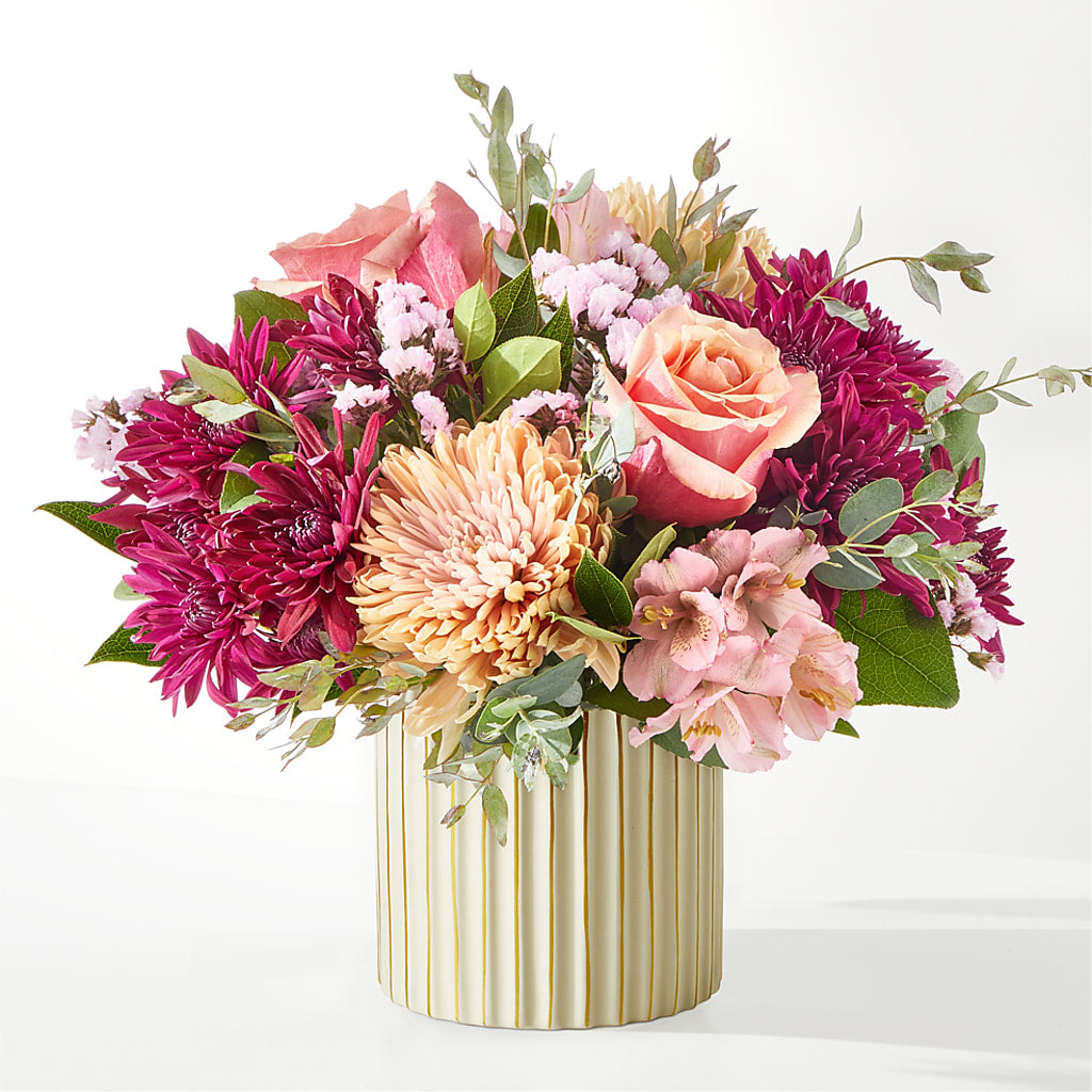 Berry Cobbler Bouquet with Ivory Vase – SADIE'S FLOWER SHOP, Rayne LA