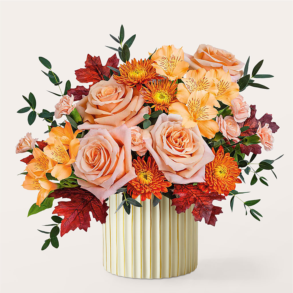 Spiced Latte Bouquet with Ivory Vase – SADIE'S FLOWER SHOP, Rayne LA