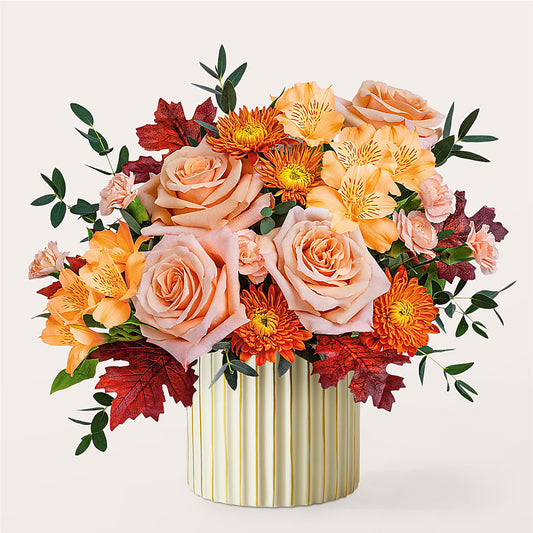 Spiced Latte Bouquet with Ivory Vase – SADIE'S FLOWER SHOP, Rayne LA