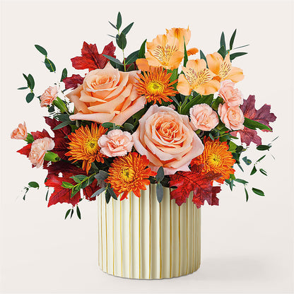 Spiced Latte Bouquet with Ivory Vase – SADIE'S FLOWER SHOP, Rayne LA