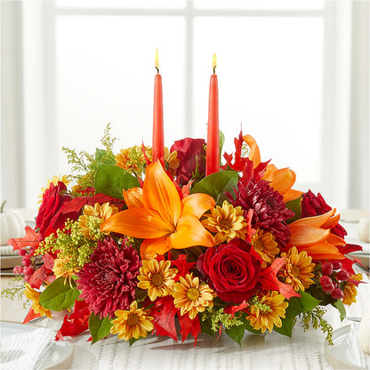 Autumn's Embrace Centerpiece – SADIE'S FLOWER SHOP, Rayne LA