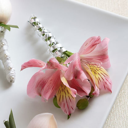 Pink Peruvian Lily Boutonniere – SADIE'S FLOWER SHOP, Rayne LA