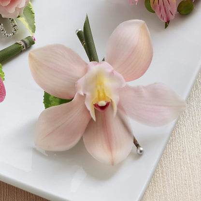 Pink Cymbidium Boutonniere – SADIE'S FLOWER SHOP, Rayne LA