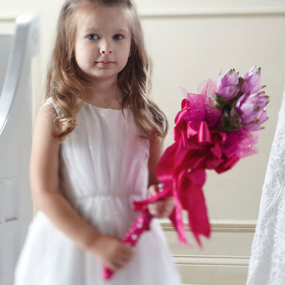 Sparkle Pink Flower Girl Bouquet – SADIE'S FLOWER SHOP, Rayne LA