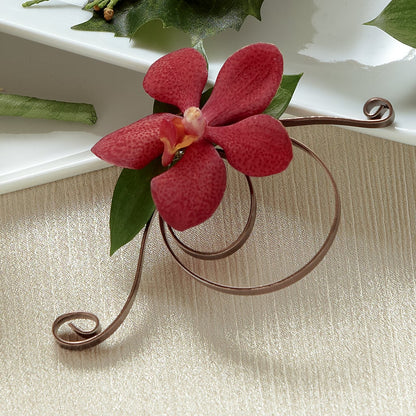 Red Mokara Boutonniere – SADIE'S FLOWER SHOP, Rayne LA